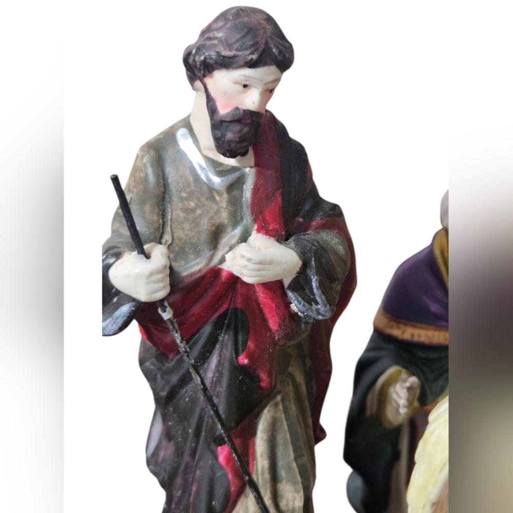 Vintage Christmas Nativity Set 13‎ Piece Manger Birth Of Jesus Collectors Creche - Picture 8 of 16
